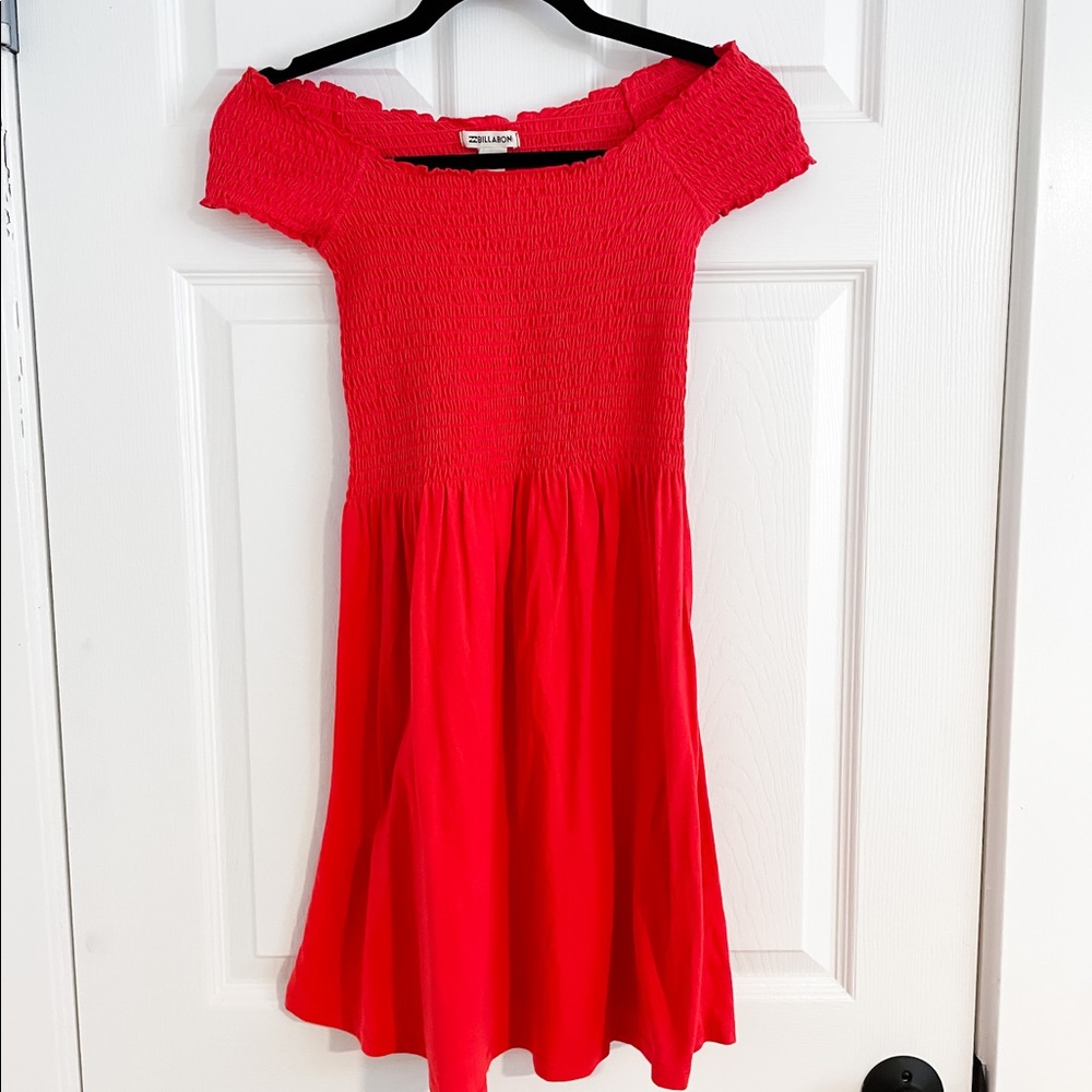 Billabong Off Beach Off the Shoulder Babydoll Dress